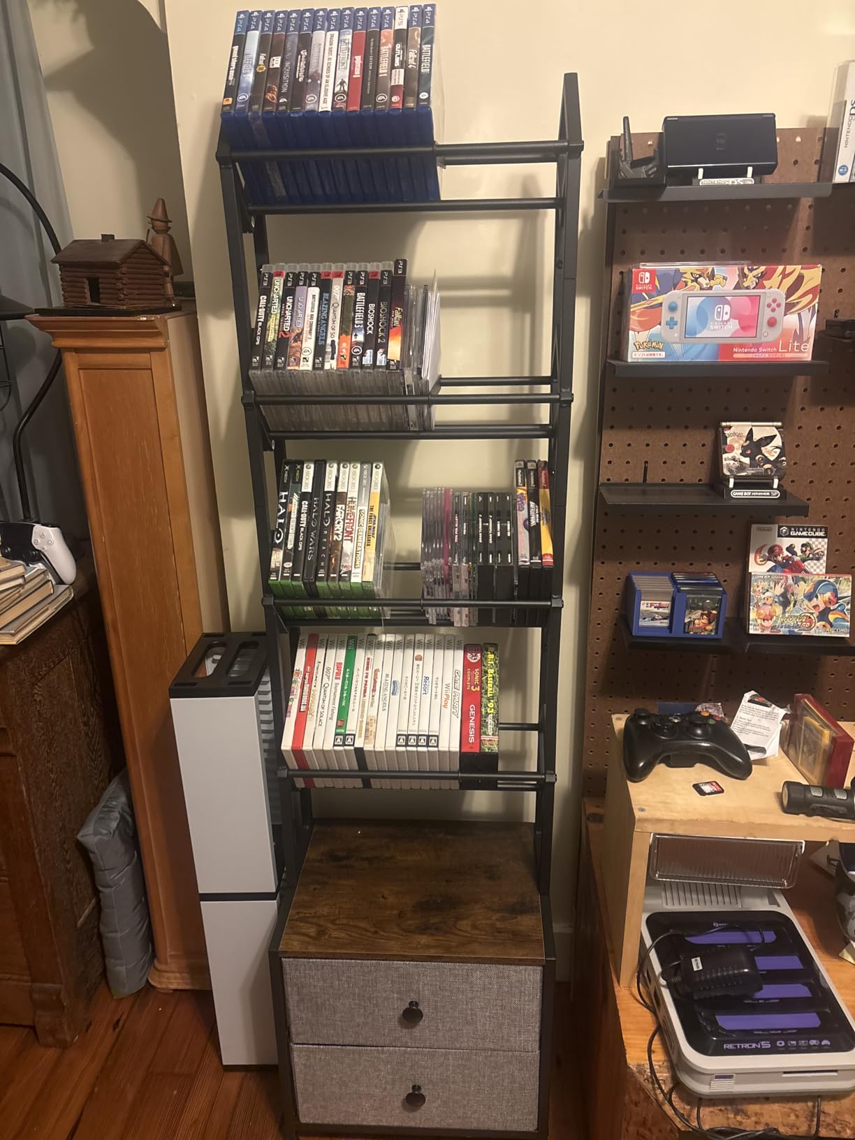 CD Storage Rack, DVD Storage Shelf Tower, Tilted Style customer photo 2