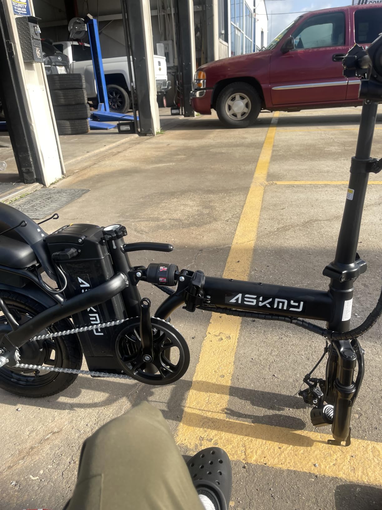 Foldable Electric Bike for Adults and Teens, 14 Inch Ebike for Commuting customer photo 2