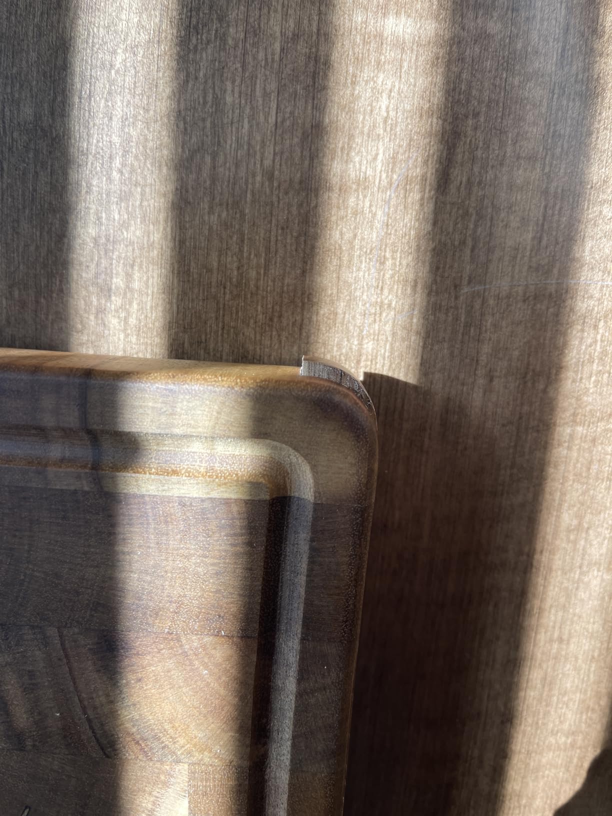 End Grain Cutting Board for Kitchen with Non-slip Feet, Acacia Wood customer photo 2