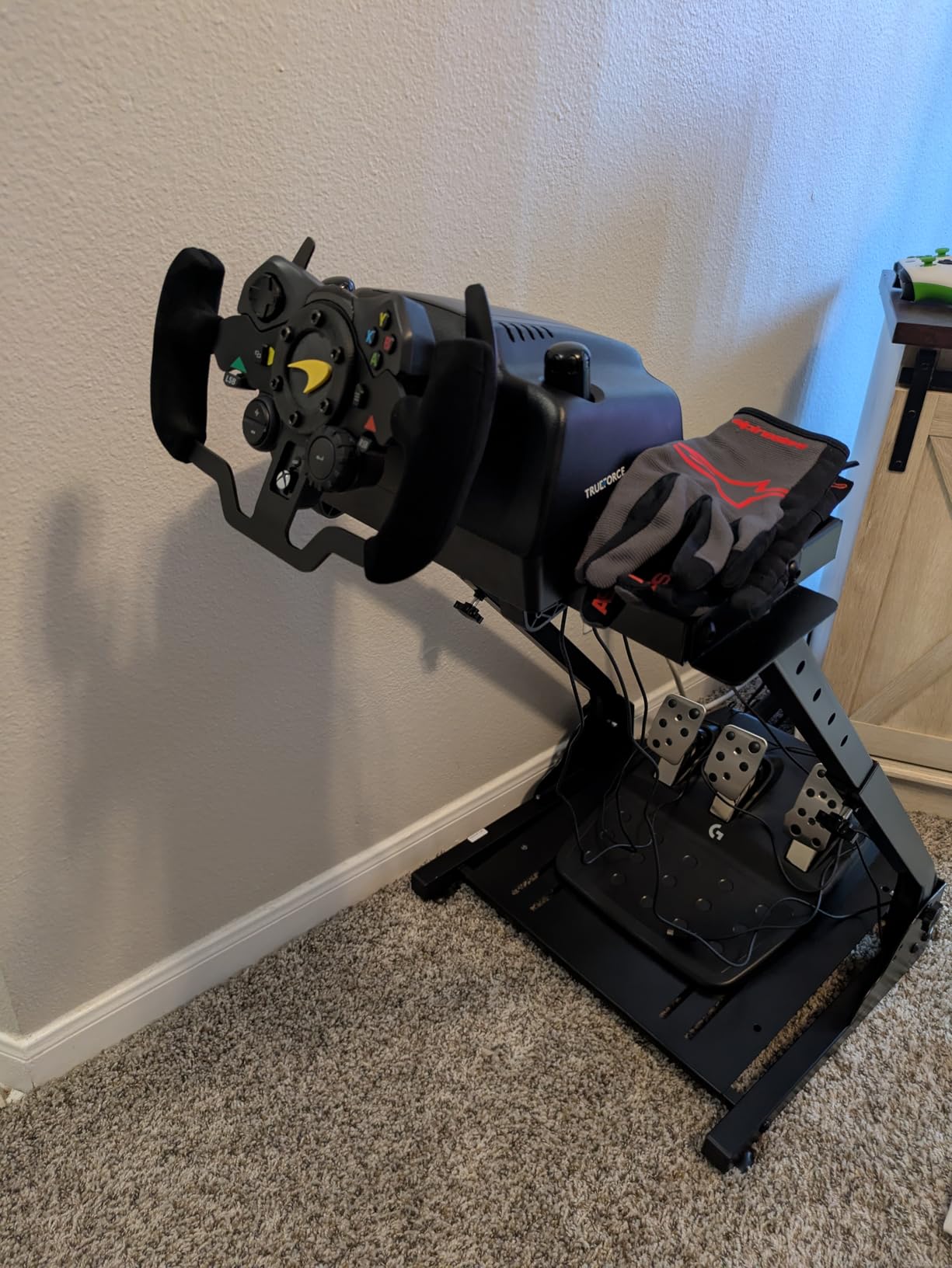 VEVOR Racing Wheel Stand, Adjustable & Foldable Simulator Stand for Logitech G29 G27 G920 G923, Thrustmaster T300RS T300GT T248 TS-PC TSXW Gaming Cockpit,Pedals Simulator NOT Included | Fit for Logitech G29 G27 G920 G923, Thrustmaster T300RS T300GT T248 TS-PC TSXW Gaming Cockpit, Pedals Simulator NOT Included customer photo 1