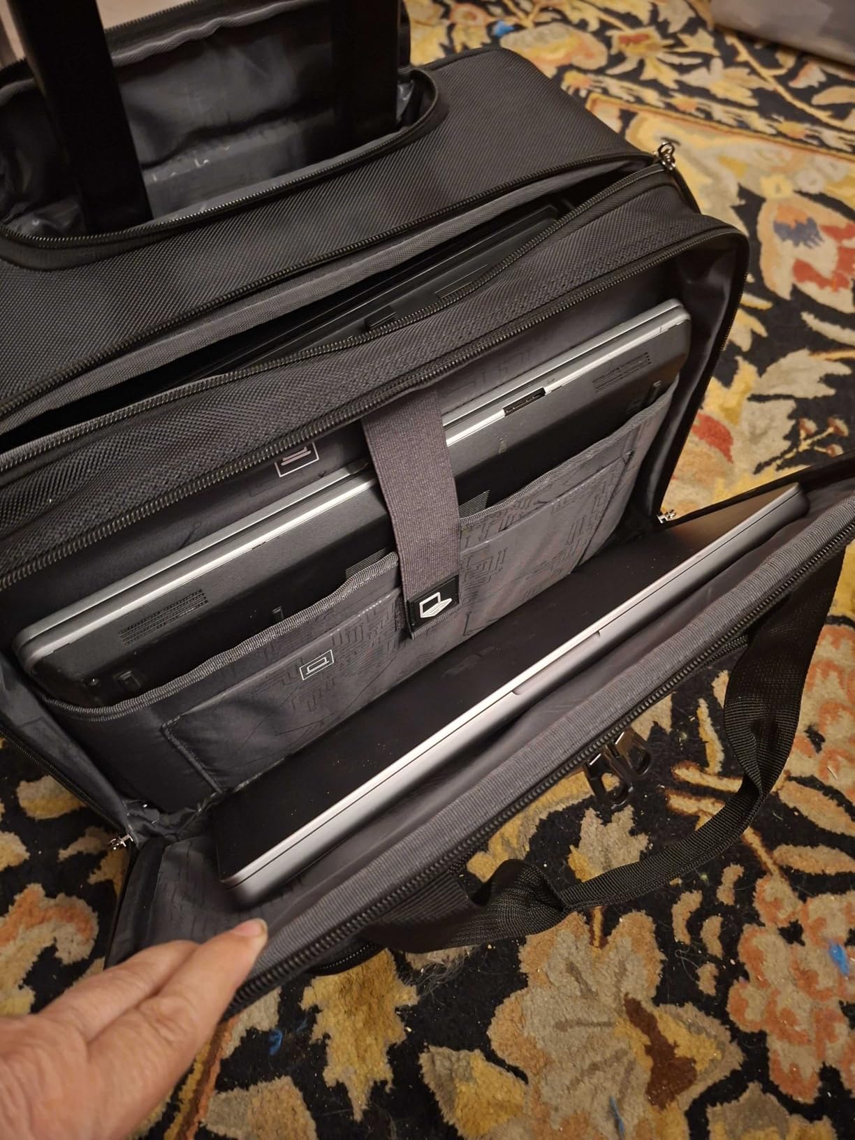 star cloud Rigid Frame Rolling Laptop Bag 18