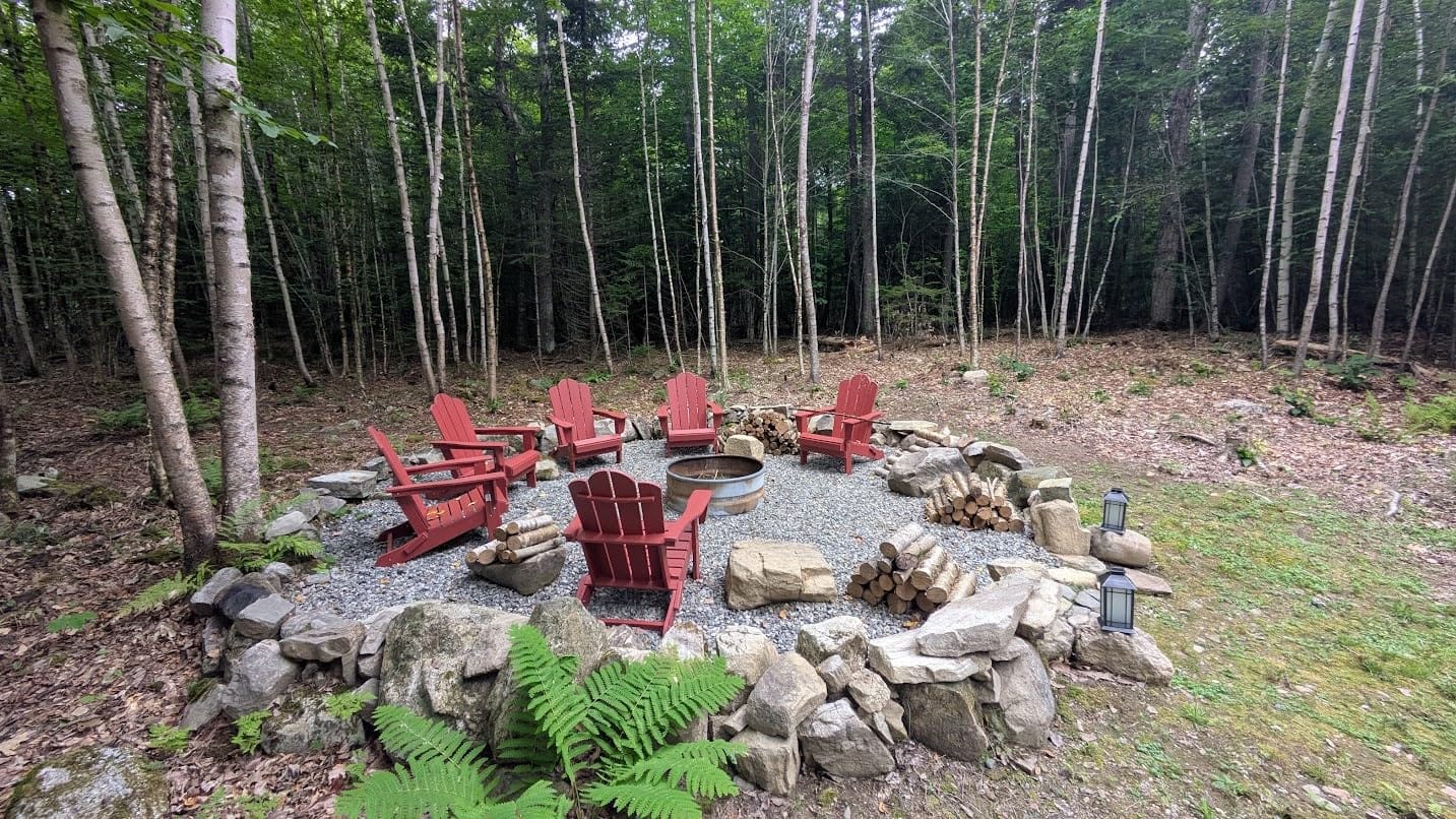 KINGYES Folding Adirondack Chair Set of 2 with Cup Holder, Navy customer photo 1