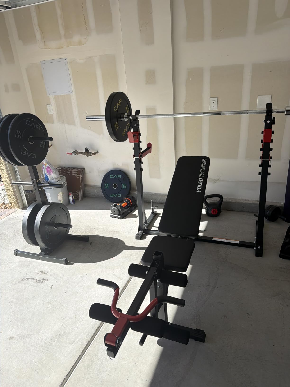YOLEO Olympic Weight Bench Set, Heavy Duty Bench Press Rack for Home Gym customer photo 1
