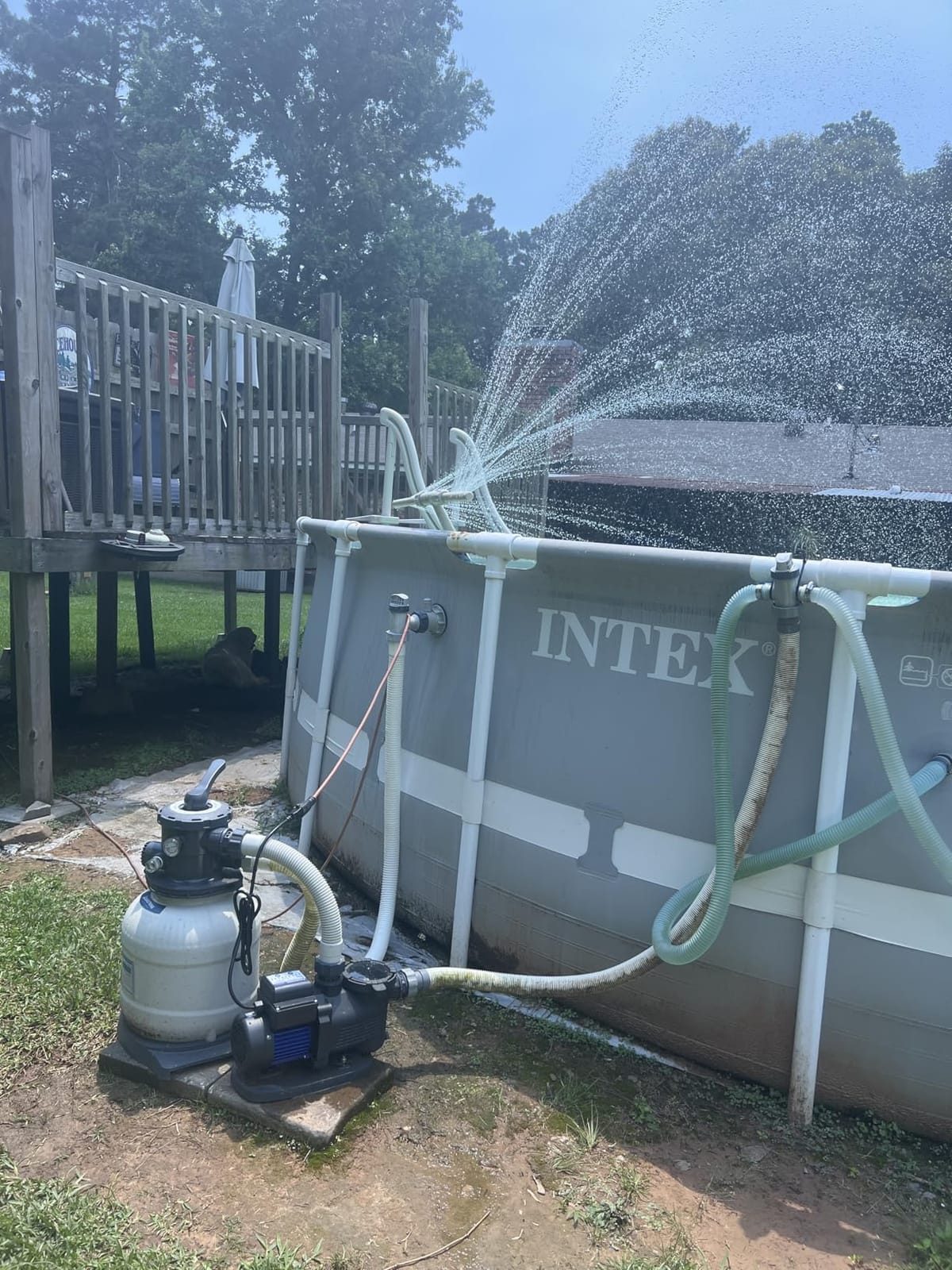 AQUASTRONG Sand Filter Pump for Above Ground Pool with Timer, 1/2 HP Pool Pumps Above Ground 2500 GPH for Pools up to 9000GAL, 12in Pool Sand Filter with 6-Way Valve, Improved Circulation & Filtration customer photo 2