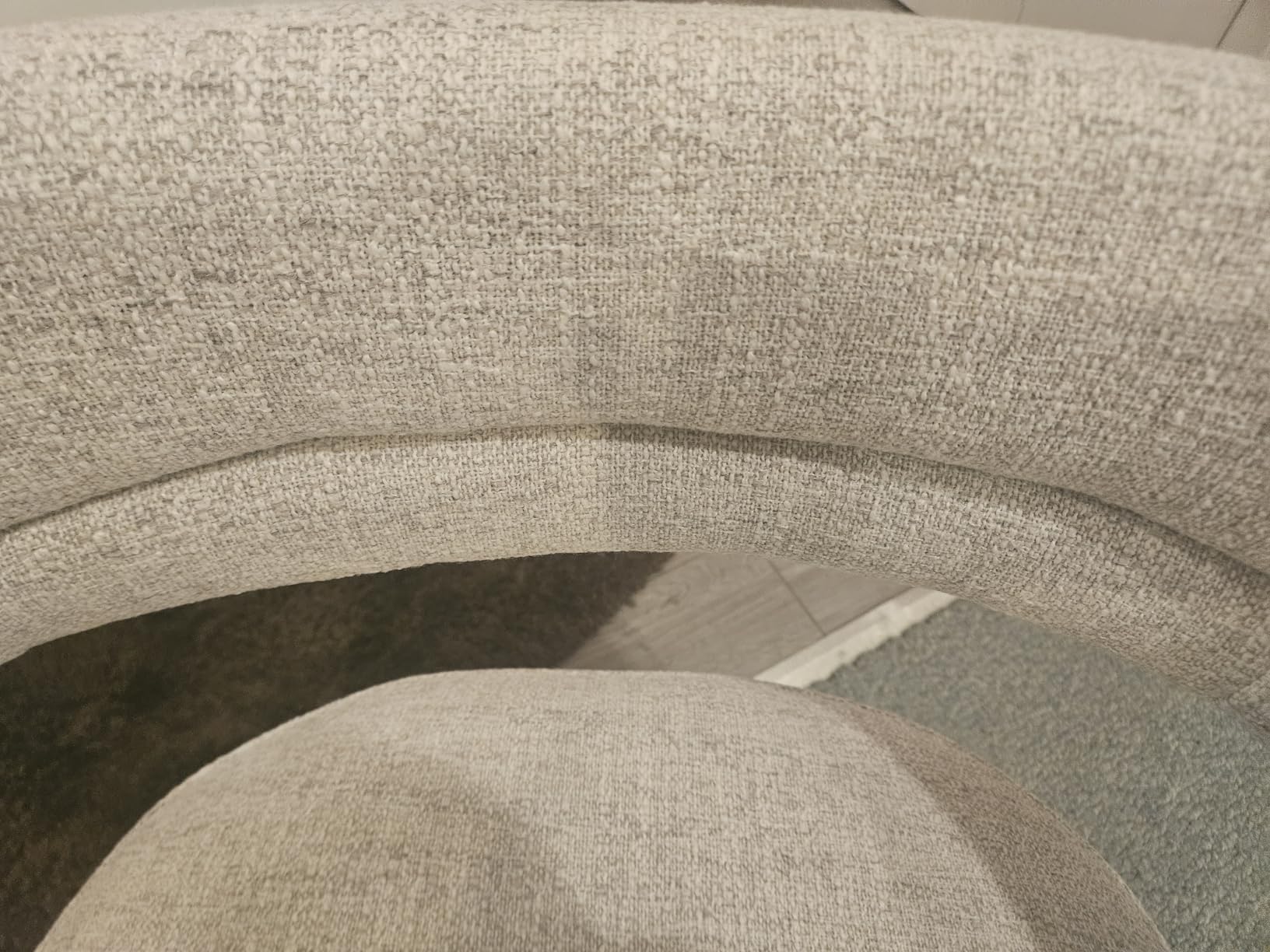 KISLOT, Swivel Accent Chair, Modern Arm Chair with Wooden Base, Olive Green customer photo 1