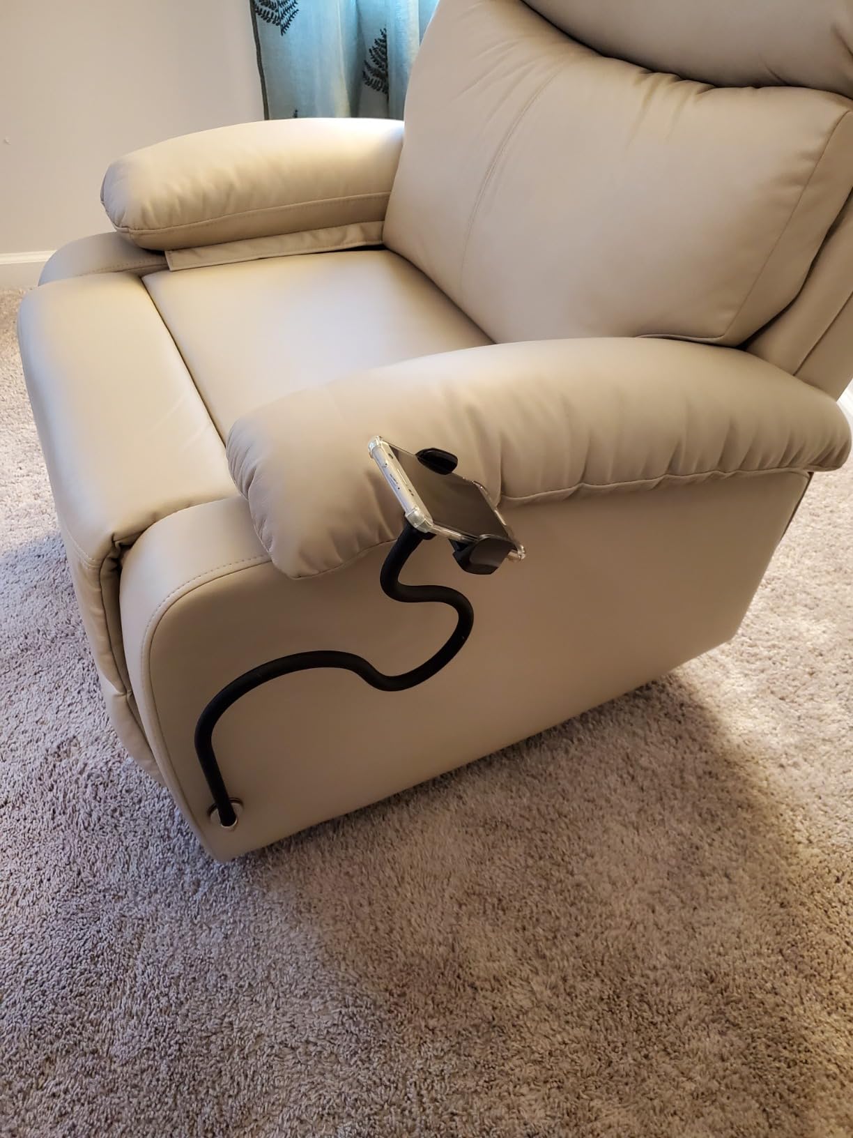 Swivel Rocker Recliner Chair, Rocking Chair, Small Swivel Recliner for Small Spaces, Living Room, RV(Dark Grey) customer photo 1