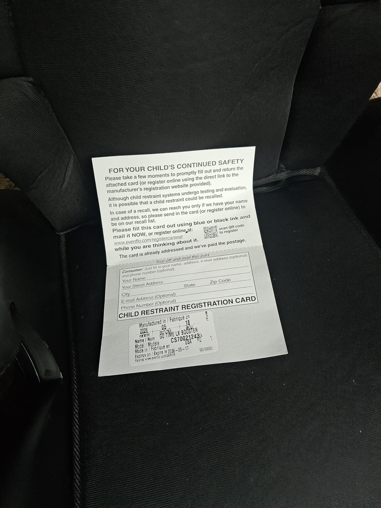 Evenflo GoTime LX Booster Car Seat (Astro Blue) customer photo 2