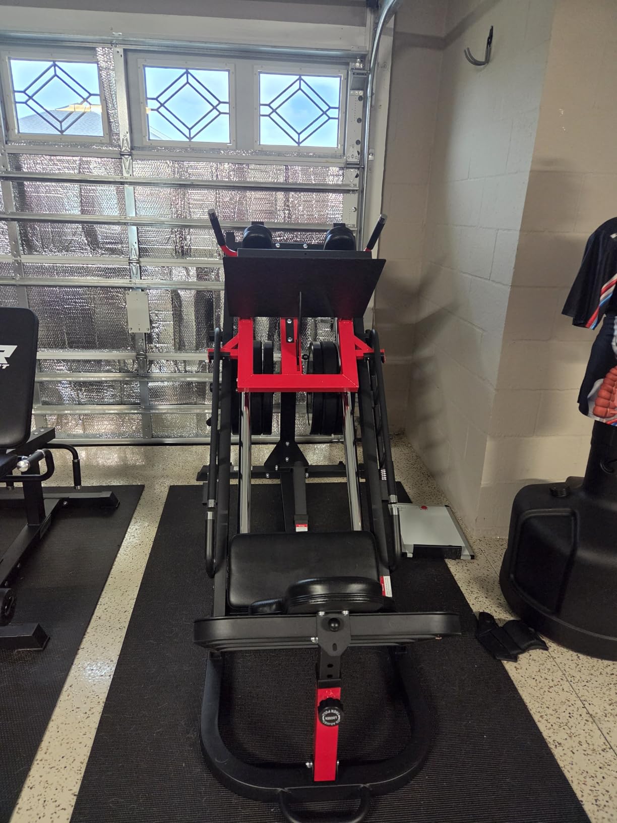 Leg Press Hack Squat Machine Combo, 45° Leg Exercise Machine ,Lower Body Special with Weight Storage for Quads, Hamstring, Glutes, Calves, Compact Home Gym Leg Day Equipment customer photo 2