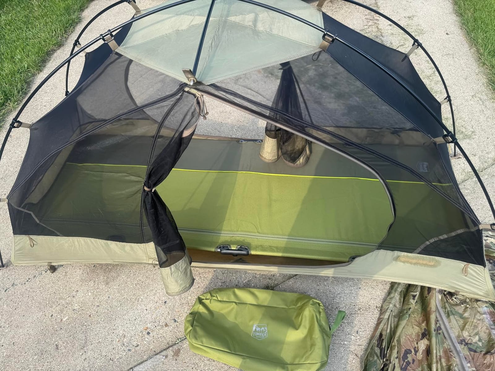 TIMBER RIDGE 20-Second Quick Set-Up Camping Cot, Aluminum Folding Cot customer photo 1
