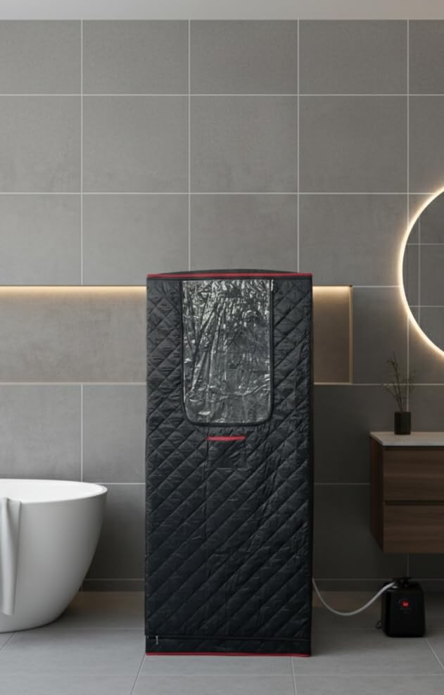 Manastin Upgraded Portable Steam Sauna for Home,Jet Black customer photo 1