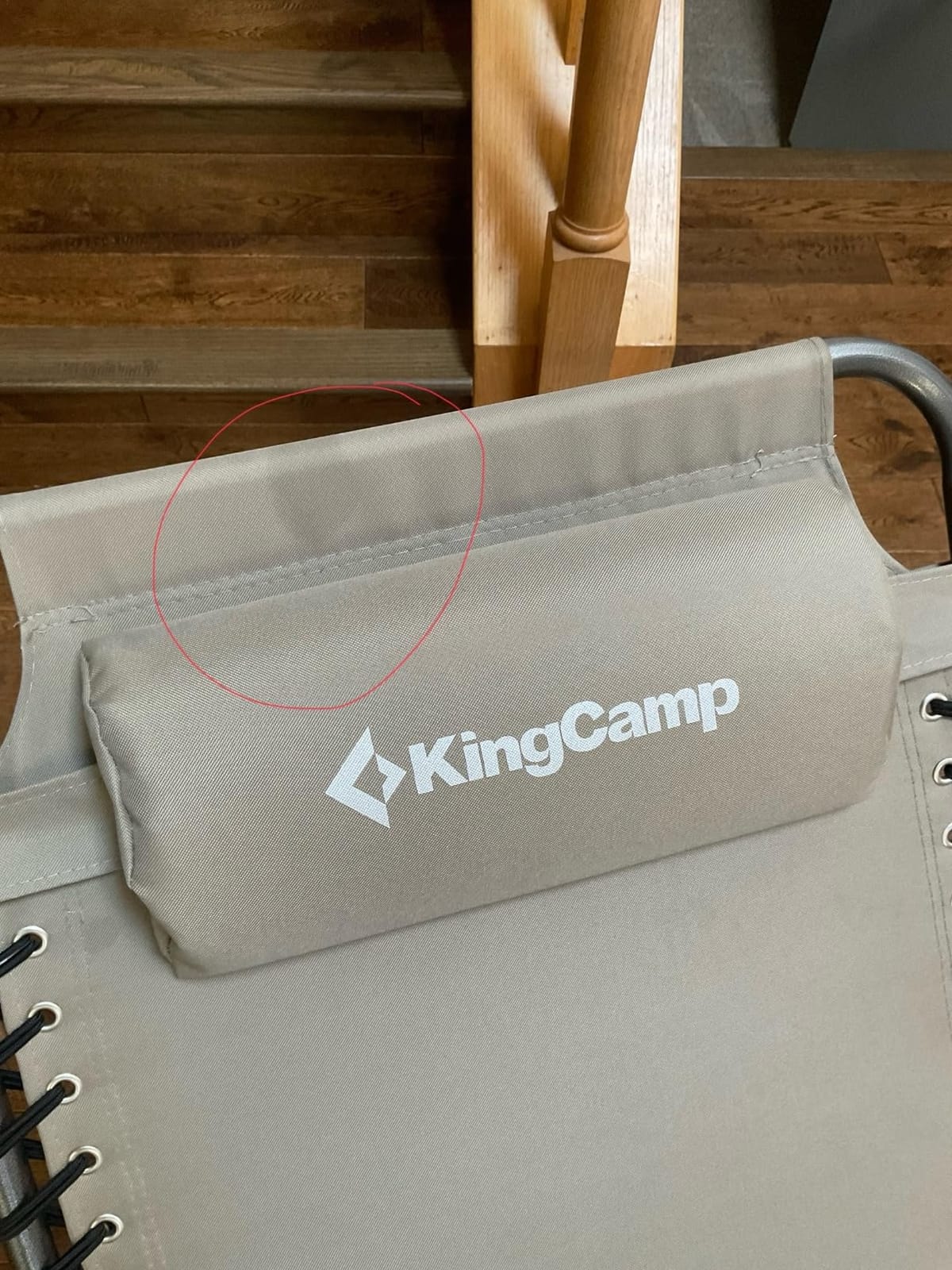 KingCamp 400LBS Tanning Chair with Face Hole, Beige 1‑Pack customer photo 2