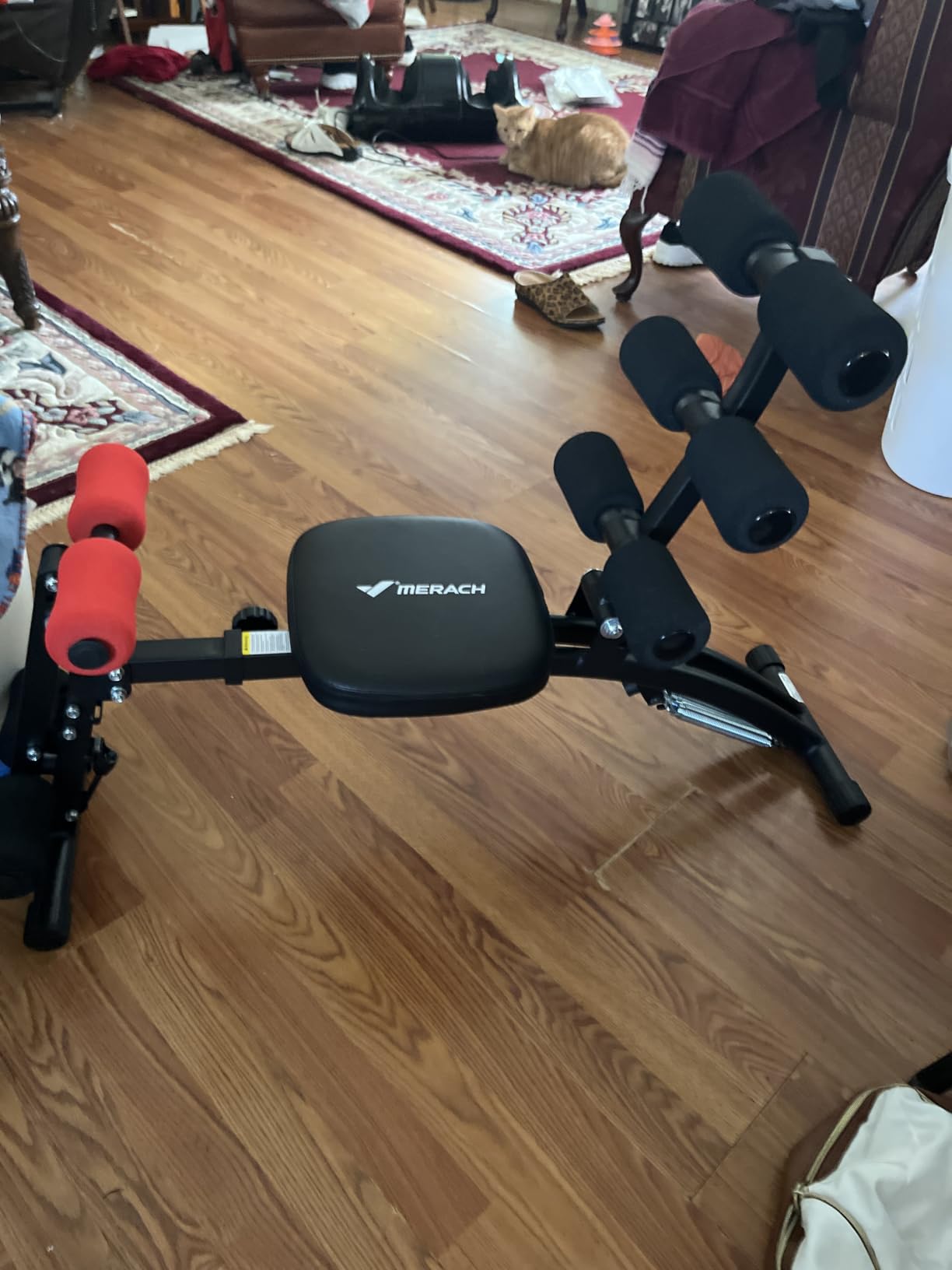 MERACH Ab Machine, Adjustable Ab Trainer, Sit Up Exercise Equipment 300LBS customer photo 2