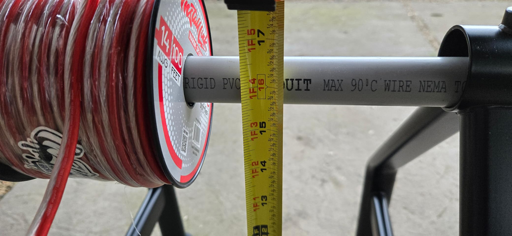 Portable Wire Spool Rack with 15mm Rod for up to 20