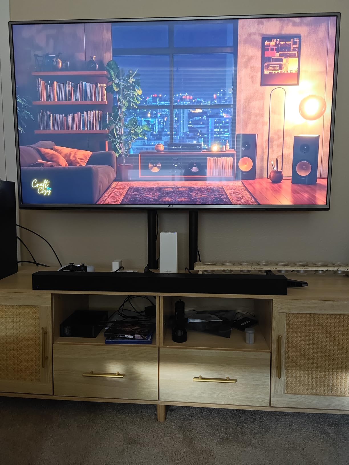 Perlegear Universal Floor TV Stand for 32–75