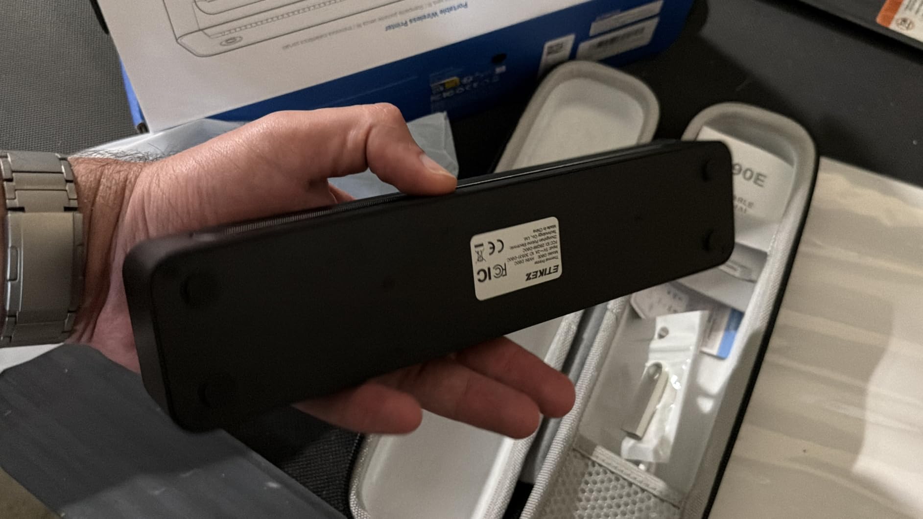 D90E Inkless Portable Thermal Printer with Case – 8.5