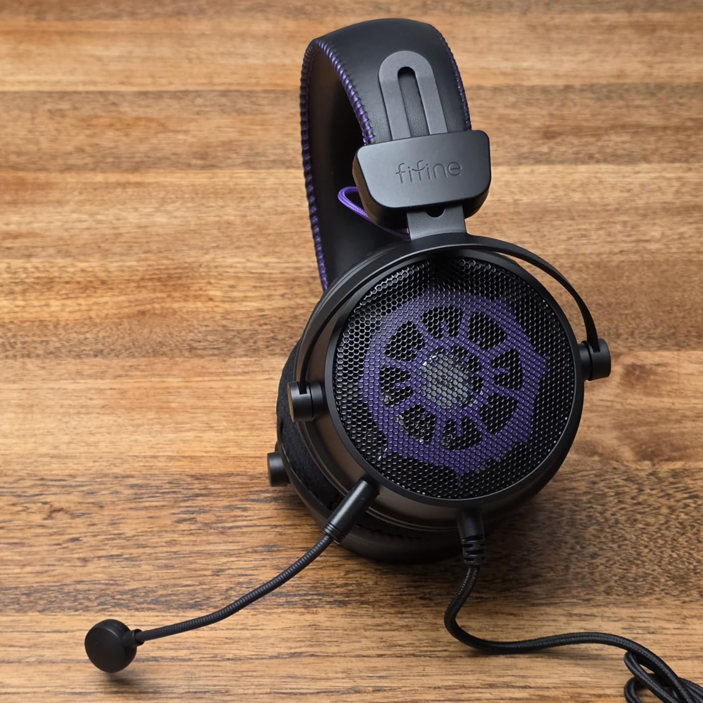 FIFINE H18V Lite Wired Open Back Gaming Headset, for PC, Xbox, PS4/5 | 3.5mm/USB Dual Connectivity, Large 53mm Drivers, Immersive 7.1 Surround, Airy Mesh Earmuffs, Active Noise Canceling Mic customer photo 2