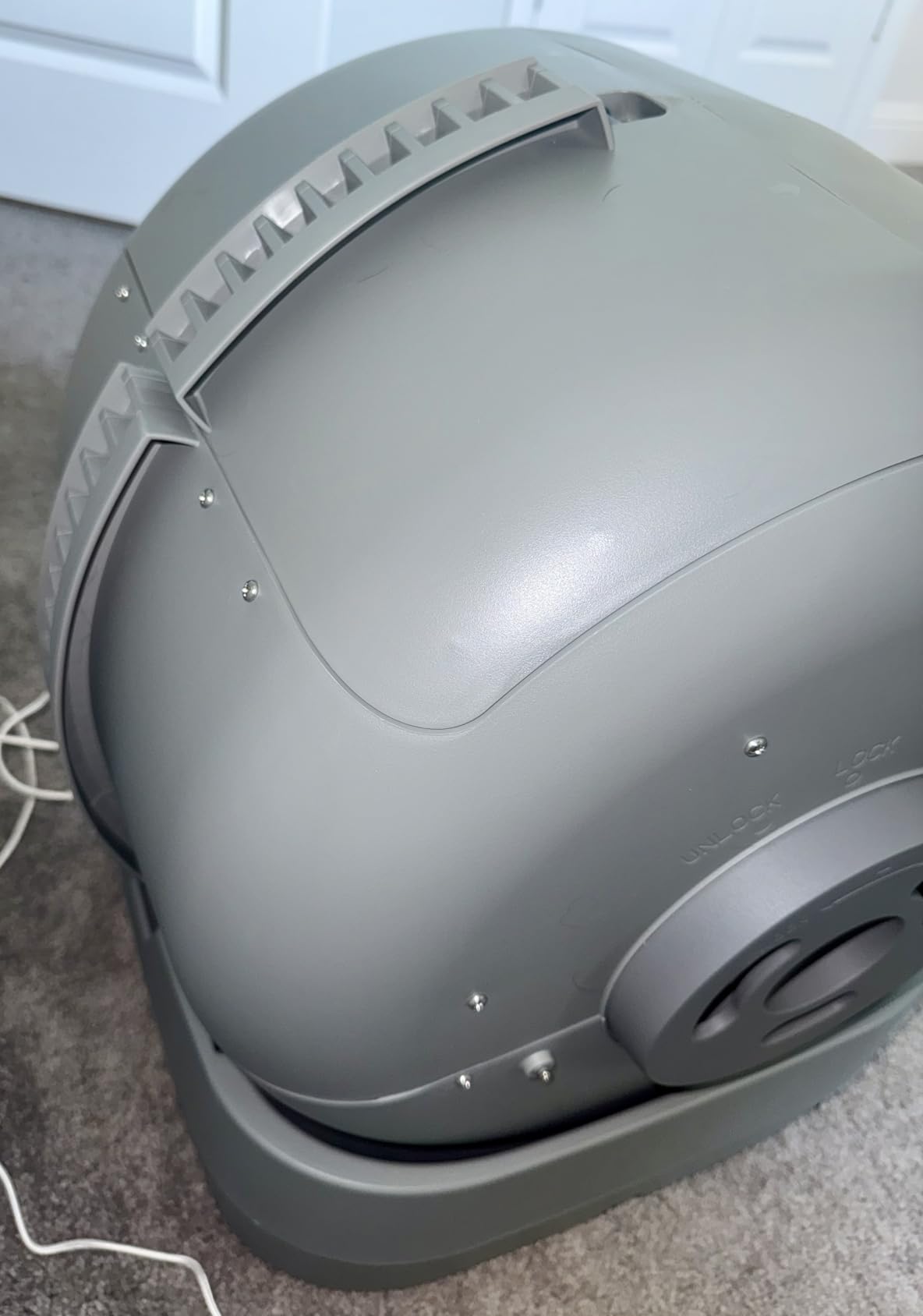 UPFAS Automatic Cat Litter Box Self Cleaning - APP Control - Weight Monitoring - Ultra-Quiet, Medium Cats and Kittens Litter Box, Safe Anti-Pinch【Assembly Required】- Grey customer photo 1