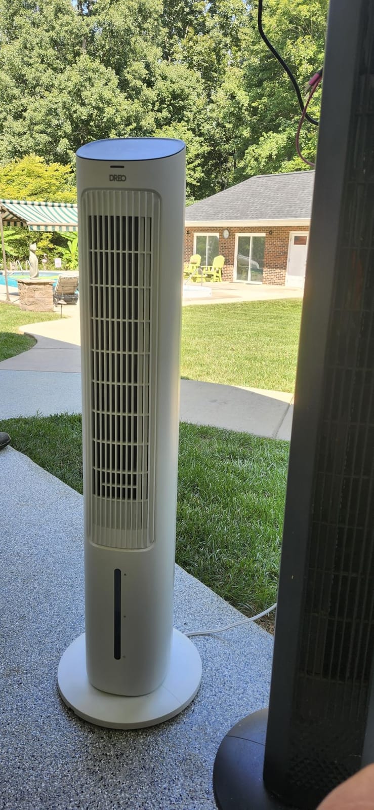 DREO Evaporative Air Swamp Cooler, 40” Standing Fans that Blow Cold Air, 80° Oscillating Bladeless Cooling Fan for Bedroom, Removable Water Tank, Ice Packs, Remote Control, 4 Speeds, 7H Timer, White customer photo 2