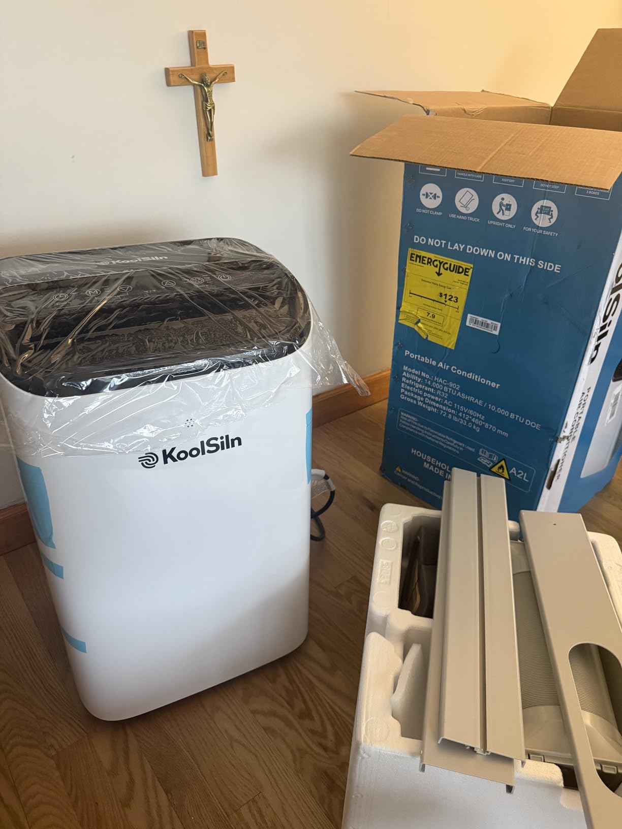 14,000 BTU Portable Air Conditioner with WiFi & Remote Control, Cools Up to 700 Sq.Ft, Auto-Evaporation Low Noise Portable AC Unit for Large Room, Office, Garage, White customer photo 2