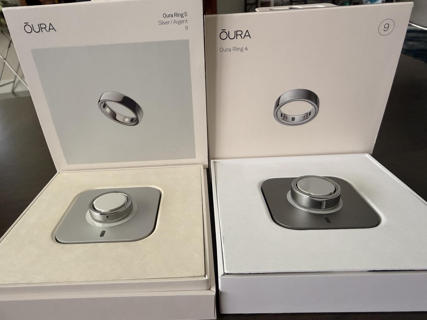 Oura Ring 5 Smart Ring - Silver - Size 9 - Fitness & Sleep Tracker | World’s Smallest Smart Ring, Activity, Women's Health, AI Advisor, 1 Week Battery Life, IP68 Waterproof, Size Before You Buy customer photo 1
