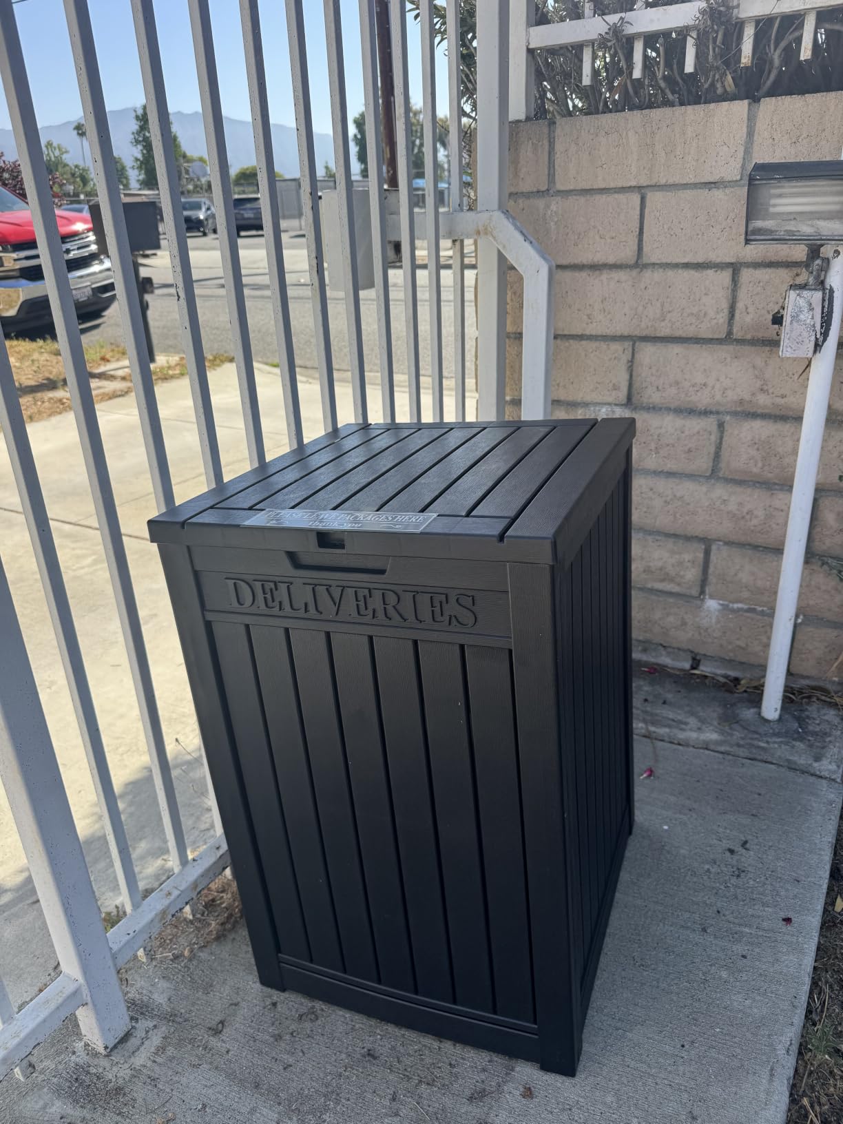 Package Delivery Box for Outside, Classic Black customer photo 2