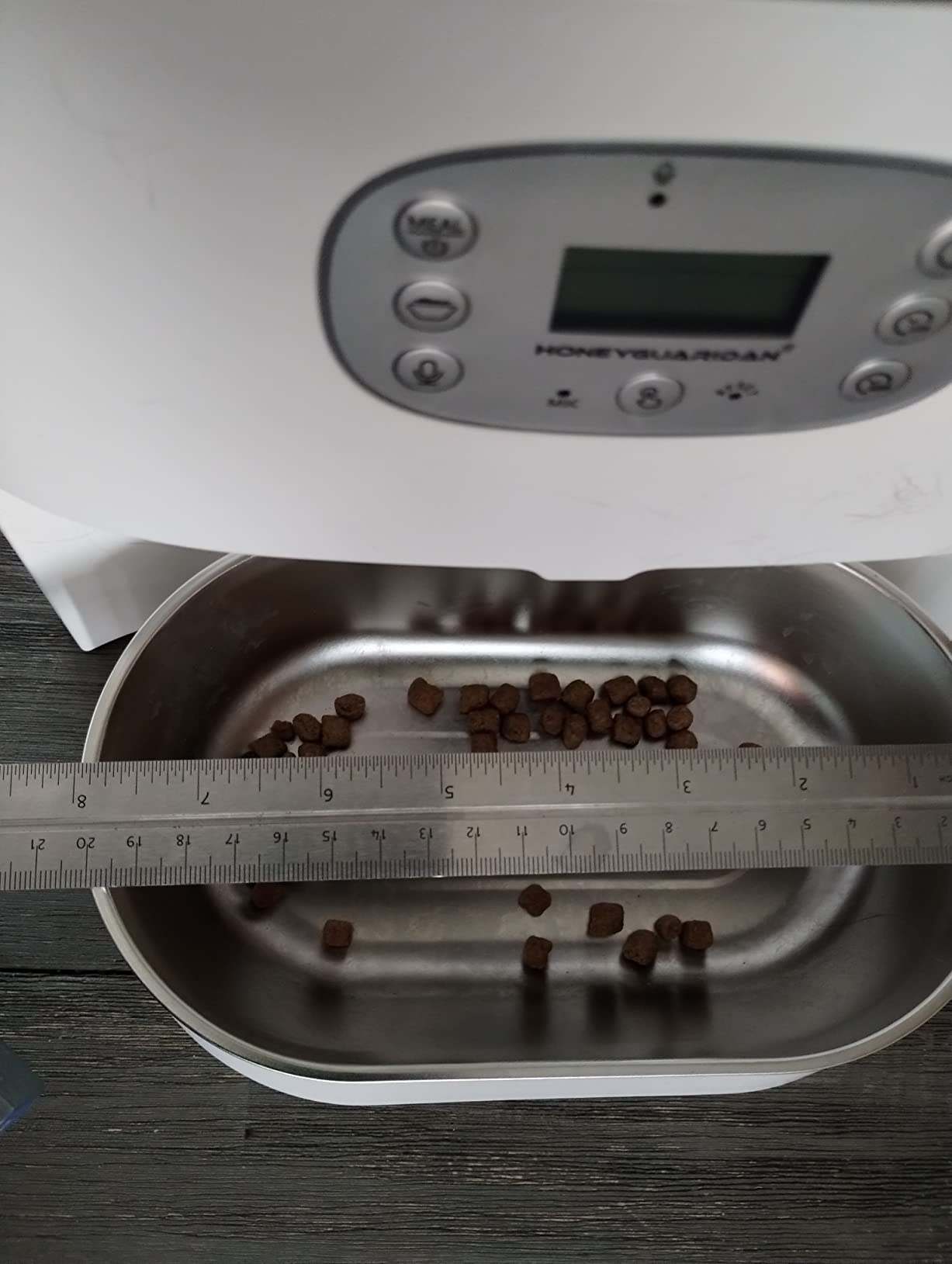 HoneyGuaridan 5L Automatic Cat Feeder for Two Cats, 2.4/5G WiFi Smart Feed Pet Feeder with Stainless Steel Bowl,APP Control Dispenser, Dual Power Supply,Desiccant Bag,10s Meal Call Black customer photo 2