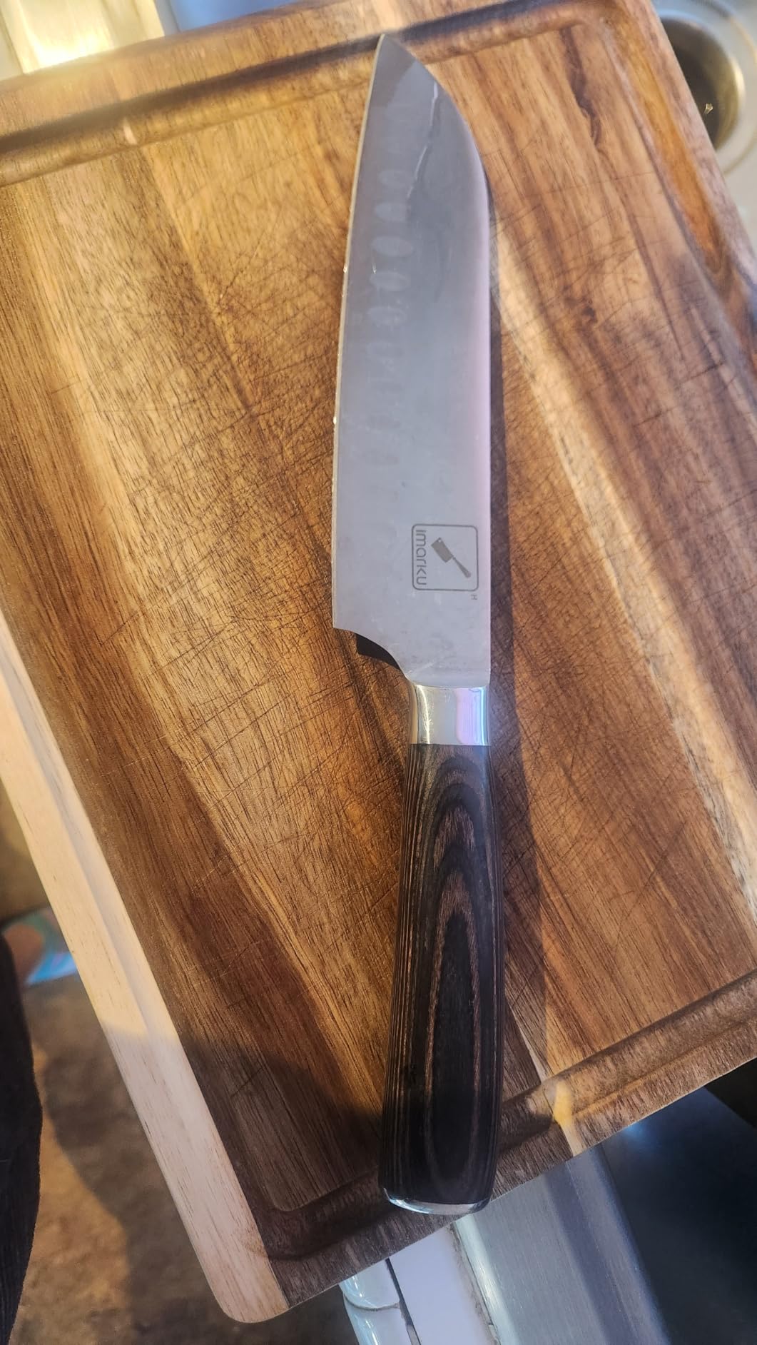imarku Santoku Knife 7 Inch, Japanese Sharp High Carbon Stainless Steel customer photo 2