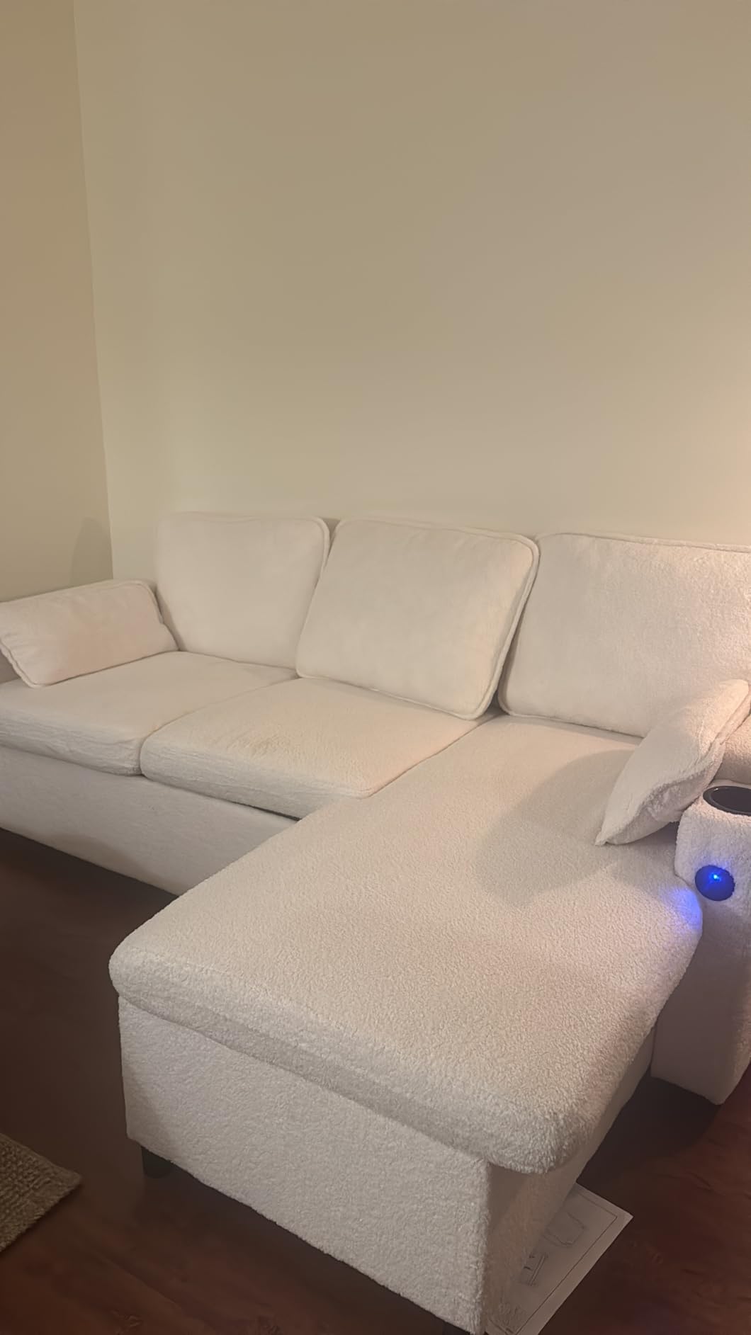 DURASPACE Sofa Bed Sleeper Sofa Pull Out Couch with Double Storage Chaise, Sectional Sofas for Living Room, U Shaped Couch with Removable Covers (Blue) customer photo 2