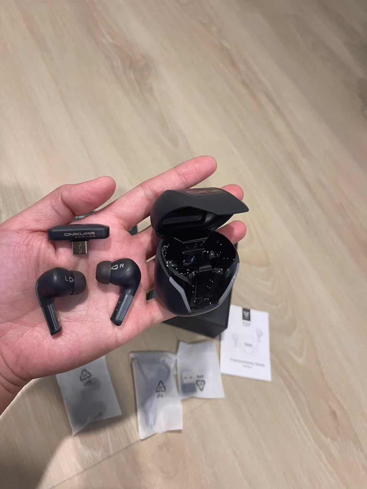 New Version Wireless Gaming Earbuds, 20ms Ultra Low Latency, 2.4GHz + Bluetooth 5.3 Dual Mode, ENC Mic, USB-C Dongle Compatible with PS5/PS4, Meta Quest 3/3S/2, Steam Deck, PC & Mobile - White customer photo 1