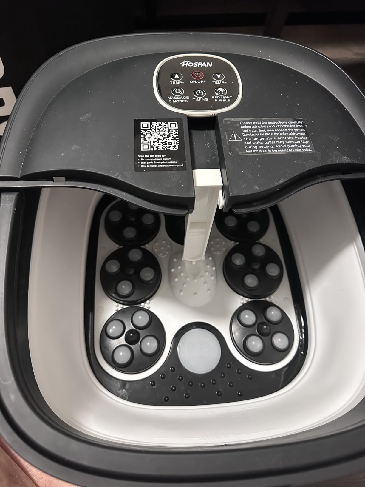 Collapsible Foot Spa Electric Rotary Massage with Heat, Bubble, Remote customer photo 1