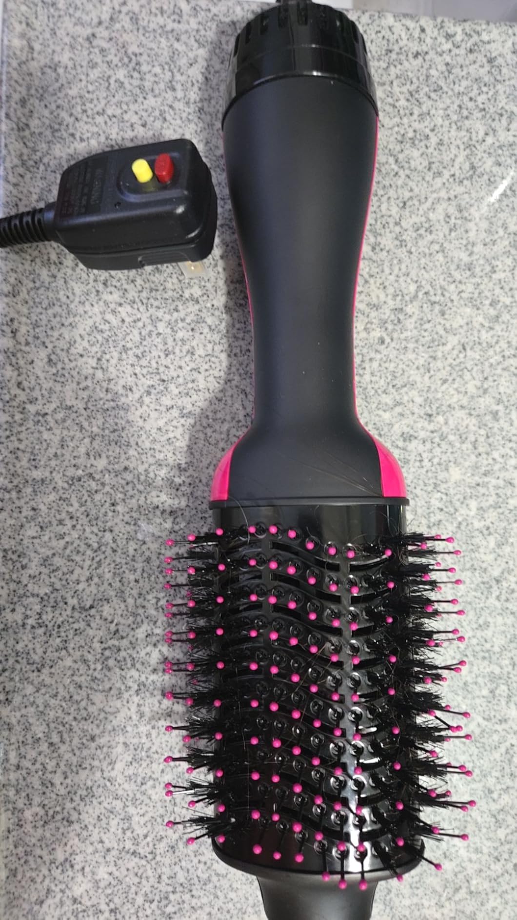 Aopant Dual Voltage Mini Hair Dryer Brush Blow Dryer Brush in One, 110-240V 900W Travel Hot Air Brush Volumizer, 4-in-1 Styling Brush with Ceramic Titanium Barrel, Ionic Care, Cool & High Settings customer photo 1