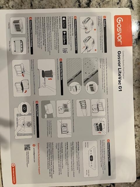 (2026 Upgrade) Gosvor Pool Vacuum LiteVac G1, Wall & Waterline & Shallow Area Cleaning, Up to 200-Min Runtime, Ultra-fine Filter, 15.2 lbs, Smart Navigation & App, for Pools up to 2153 sq.ft, Orange customer photo 1