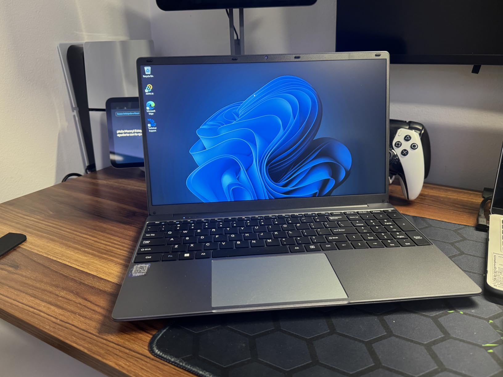 15.6'' AI Laptop with Office 365 12GB RAM 256GB SSD Win 11 Laptops | 7000mAh Battery, IPS FHD, 180°Viewing, Quad-Core Processor, Type-C, WiFi5, Portable Thin Business Student Laptops, Light Gray customer photo 2