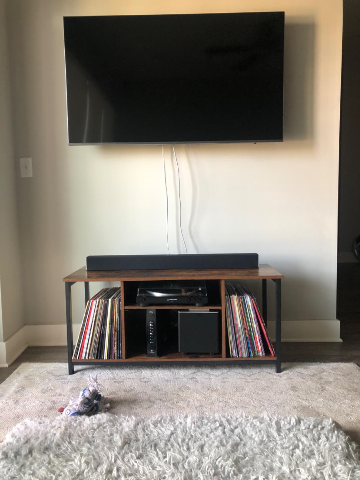 VASAGLE Tall Farmhouse TV Stand, Entertainment Center with Door for 65'' TV customer photo 1