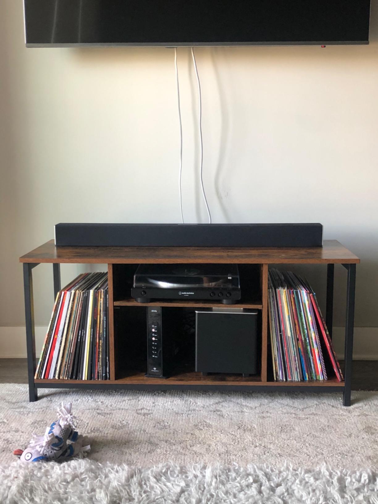 VASAGLE Tall Farmhouse TV Stand, Entertainment Center with Door for 65'' TV customer photo 2