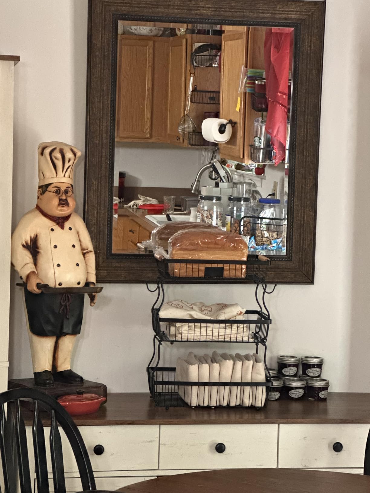 VASAGLE Farmhouse Buffet Cabinet, Coffee Bar with 2 Drawers customer photo 1
