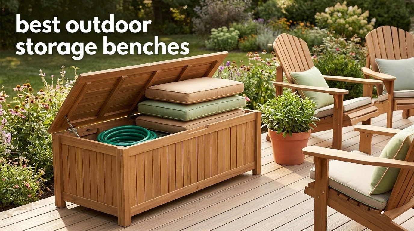 best outdoor storage benches