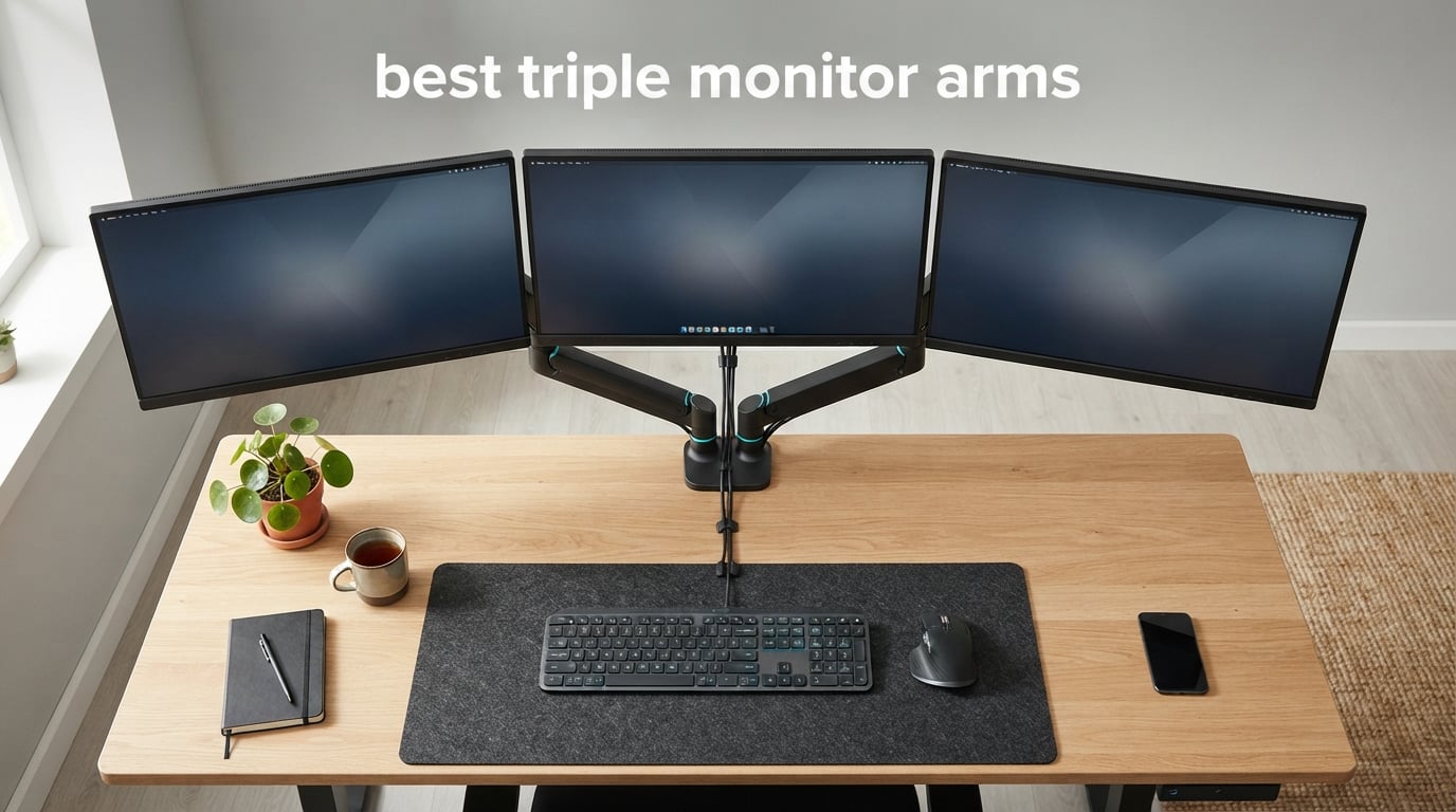 best triple monitor arms