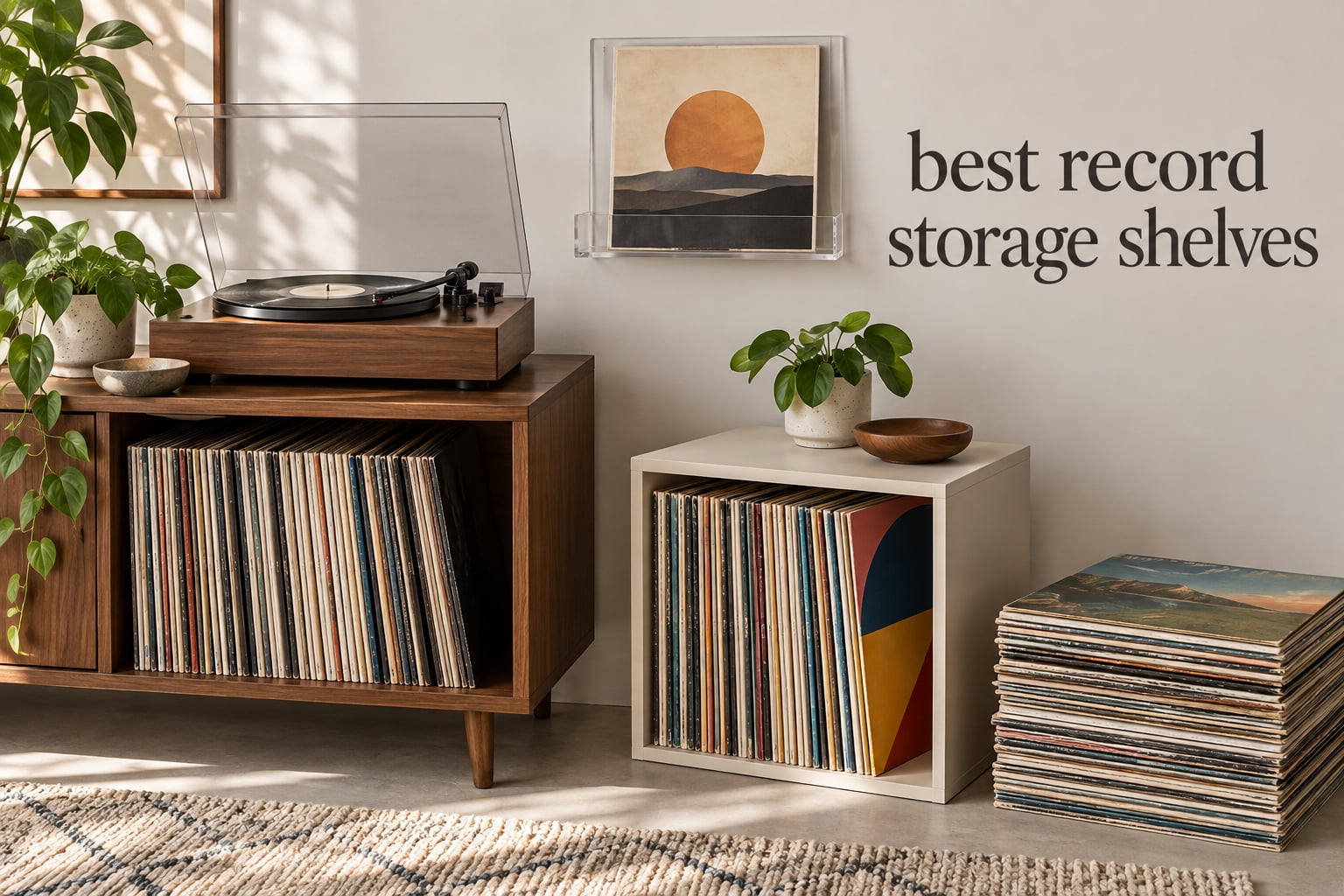 best record storage shelves